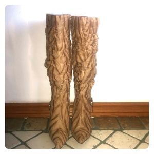 Wild Rose Faux Suede Boots